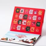 Custom Christmas Advent Calendar Book Style Gift Box With 24 Surprise Compartments Empty Box for sale