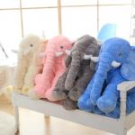 Lovely Stuffed Elephant Plush Pillow Custom Color With Cotton Blanket for sale