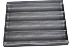 China RK Bakeware China Glazed Aluminum Baguette Baking Tray / Hot Dog Pan / Muffin Trays supplier