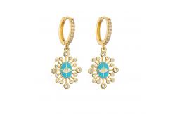 China Bohemian Turkish Evil Eye Earrings supplier