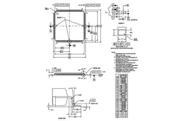 Integrated Circuit Chip MC9S12DT128 Device User Guide V02.09  MC9S12DJ128VPV MOTOROLA QFP 