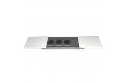 China Silver Slide Desktop Power Outlet Tabletop Media Socket In Meeting Head Desk supplier