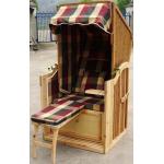 Holiday Roofed Wicker Beach Chair , Wood Rattan Beach Basket for sale