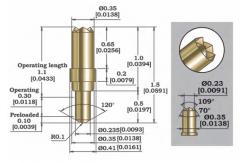China KLS080-001CA Metal Adjustable Pogo Pin Probe Electronic Pogo Test Pins supplier