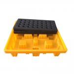 Yellow Plastic Spill Pallets For Totes Chemical Ibc Tote Spill Containment for sale