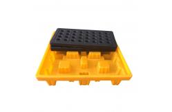 China Virgin HDPE Plastic Spill Pallets 2 Drum Spill Containment Platform supplier