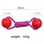 Elastic Bite Resistant Training Nylon Rope Dog Toy Spherical Molar Teeth Cleaning for sale