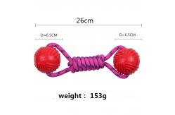 China Elastic Bite Resistant Training Nylon Rope Dog Toy Spherical Molar Teeth Cleaning supplier