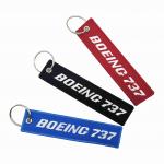 High-Visibility + Compact Boeing 737 Embroidered Keychain - Detailed Aircraft Design + Ideal Travel Gift + Rust-Resistant​ for sale