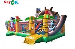 China Outdoor Pirate Jump Castle Inflatable Trampoline With Slide For Children supplier