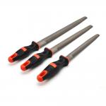 Round File High Carbon Steel Flat File with Handle Tooth Pattern Bidentate Pattern