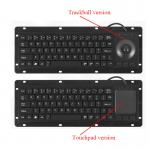Low-cost Rugged Panelmount Plastic Keyboard With Touchpad and 68 Keys