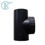 PN6 PE100 50-200mm HDPE Draining Fittings Siphon Tee with Inspection Mouth for sale