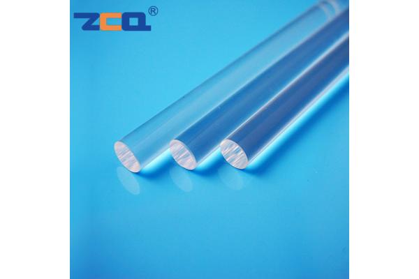 Transparent Circular Quartz Glass Rod