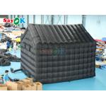 Black Party Inflatable Cube Tent Inflatable Nightclub With Disco And Laser Light