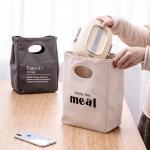Custom Print Portable Cooler Foldable Canvas Lunch Bag for sale
