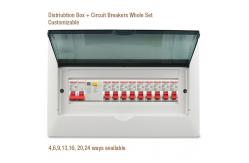 China OEM Terminal Electrical Db Box , Plastic Distribution Box With Circuit Breakers Multi Ways supplier