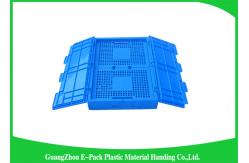 China Light Weight Plastic Folding Storage Boxes , Collapsible Plastic Storage Crates supplier