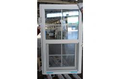 China Sash Vertical Fixed Impact Anthracite UPVC Windows 87mm supplier