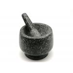 Natural Granite Stone Mortar And Pestle Set Polished Surface For Herbs Spices for sale