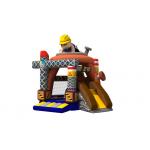 Lovely Inflatable Construction Site Combo Bouncy Castle With Digital Printing