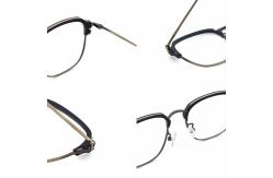 China Polygons Wood Grain Acetate Optical Frames For Men And Women MR 8120 supplier