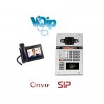 ONVIF Keypad IP Door Audio Video Intercom Multi Apartment Doorbell For Building for sale