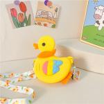 Cartoon Small Crossbody Bag For Teen Girls Silicone Bunny Duck Purse Handbag Kids Waterproof Shoulder Bag Makeup Bag for sale
