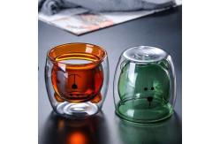 China Heat Resistant Bear Handmade 250ml Double Wall Glass Mug supplier