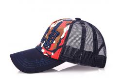 China Adjustable Black Mesh Baseball Caps 3D Embroidery 6 Panel 100% Cotton Mesh Net supplier