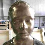 Life-size Casted Stainless Steel Statue Reflecting in Perth, Australia