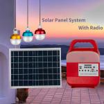 Rechargeable Battery 9W LED 3 Bulb Solar System IP65 Solar Panel Light For Home for sale