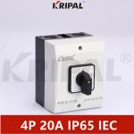 20A 4 Pole IP65 IEC standard Electrical Waterproof Changeover Switch for sale