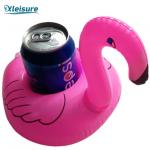 Plastic Portable Pink Flamingo Pool Floating Custom Inflatable Glass Holder Float Drink Coaster for sale