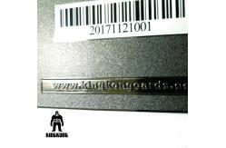 China Deboss Text  Blank Metal Business Cards , Black Metallic Business Cards With Bar Code supplier