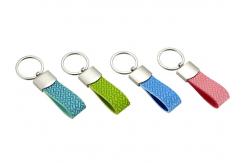 China Weave Texture PU Leather Key Chains Customized Logo Multifunction Key Holder supplier