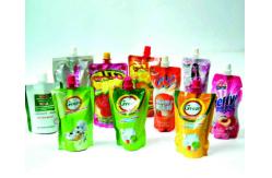 China Safety Doypack Liquid Spout Pouch 350ml Drink Pouches With Spout supplier
