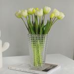 Home soft furnishings, artificial flower bouquets, studio shooting props, 5 double-petaled tulips