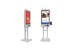 China Ticket Printing Self Ordering Kiosk With 1920X1080 Resolution Qr Scanner Rfid Reader supplier