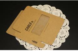 China Eco Friendly Brown Kraft Box With Window Custom Design Data Cables Packing supplier
