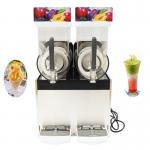 220V 15L Commercial Slush Machine Two Bowls Slushy Makers For Frozen Drink for sale