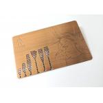 Custom CR80 Classic Copper Brushed Metal Membership Card Cut Out Logo With Etching Text for sale