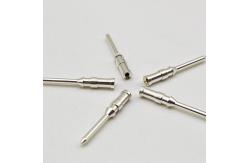 China CNC Lathe Machined Pins Round Copper Contact Pins With Gold Plating Electric Power supplier