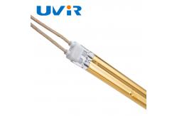 China TC05 Quartz Infrared Lamp Heater , Gold Reflector Tungsten Halogen Lamp supplier