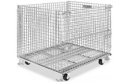 China 500 - 1000kg Metal Wire Container Storage Cages For Material Handling supplier