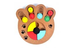China Bite Resistant Claw Shaped Dog Feeding Toy With Wooden Bone supplier
