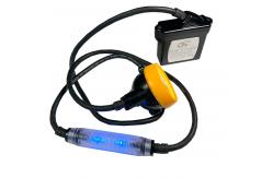 China Rechargeable Underground Mining Helmet Light with Blue Rear Indicator Light supplier