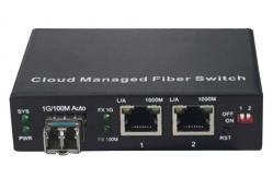 China Gigabit POE Fiber Ethernet Media Converter Smart Cloud Managed 2 Years Warranty supplier
