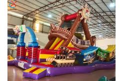 China Inflatable Business Park Theme Huge Inflatable Dry Slides And Slides supplier