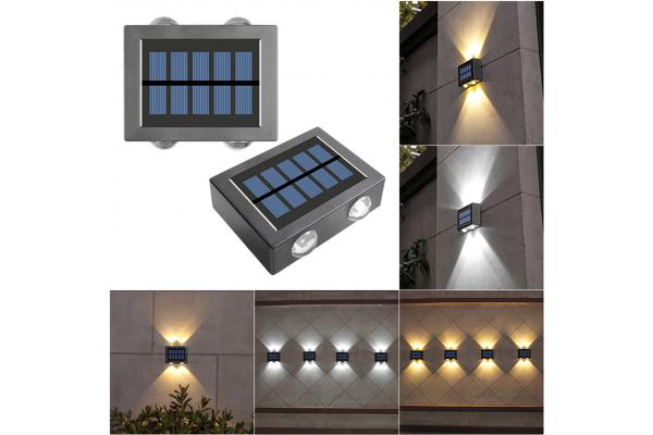 Waterproof IP65 Solar LED Wall Wash Lamp Up And Down Spotlight Luminaires